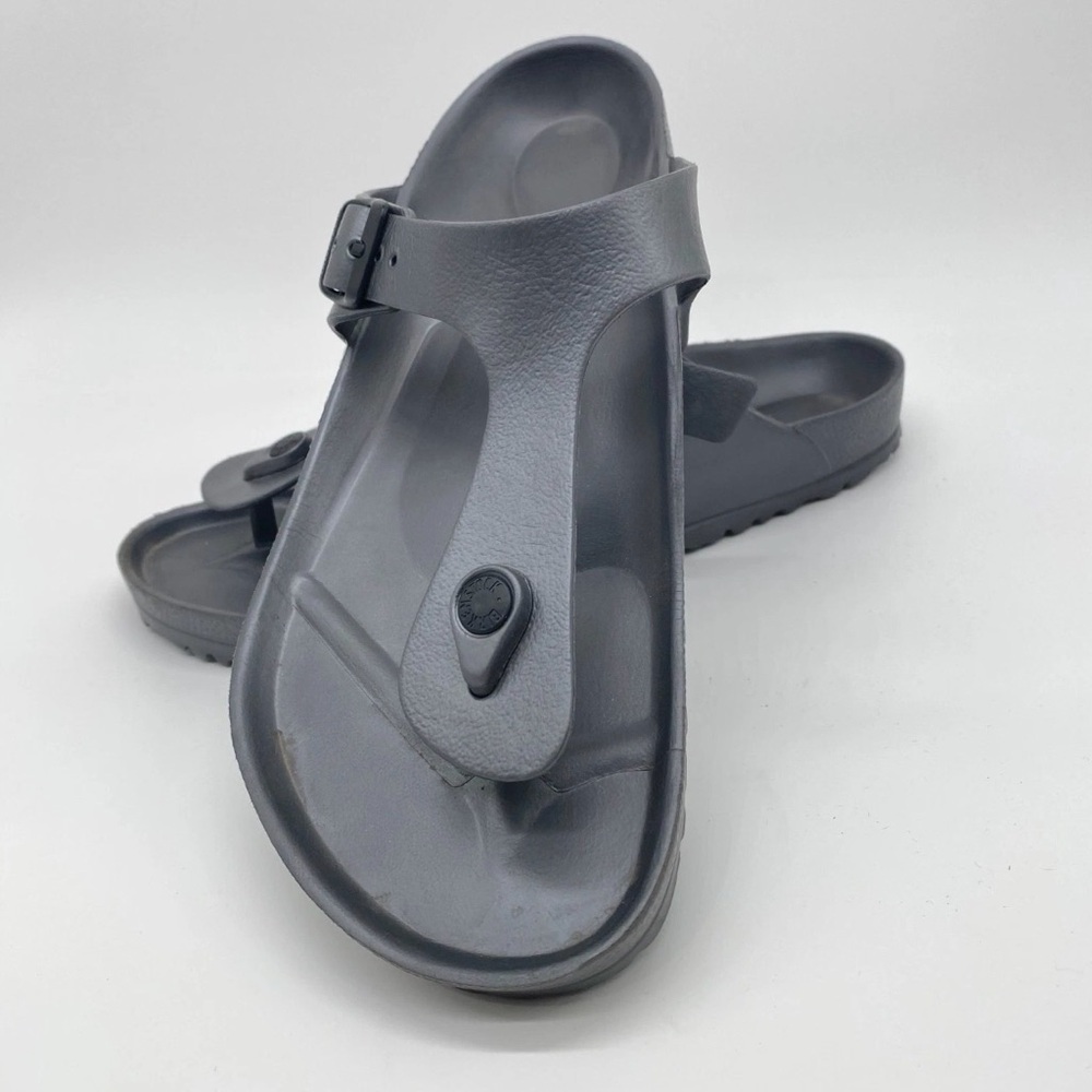 Birkenstock Gizeh Birko-Flor Graceful Titanium Size 41 Rubber M8/W10